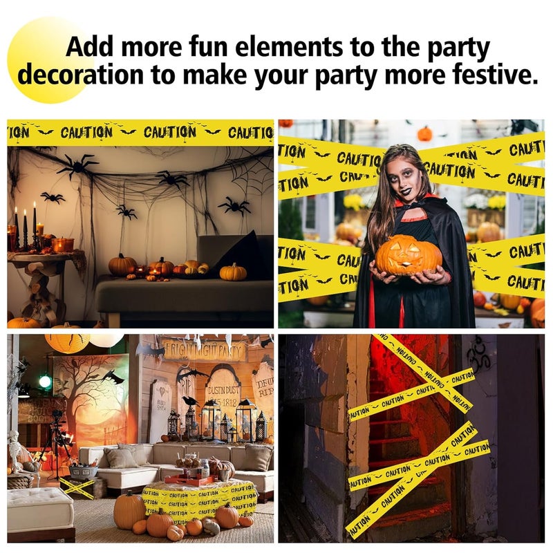 Daucin Halloween Caution Tape - Adhesive Decoration Tape Barricade Safety Tapes for Workplace Danger Areas - 82.02 Feet - Image 5